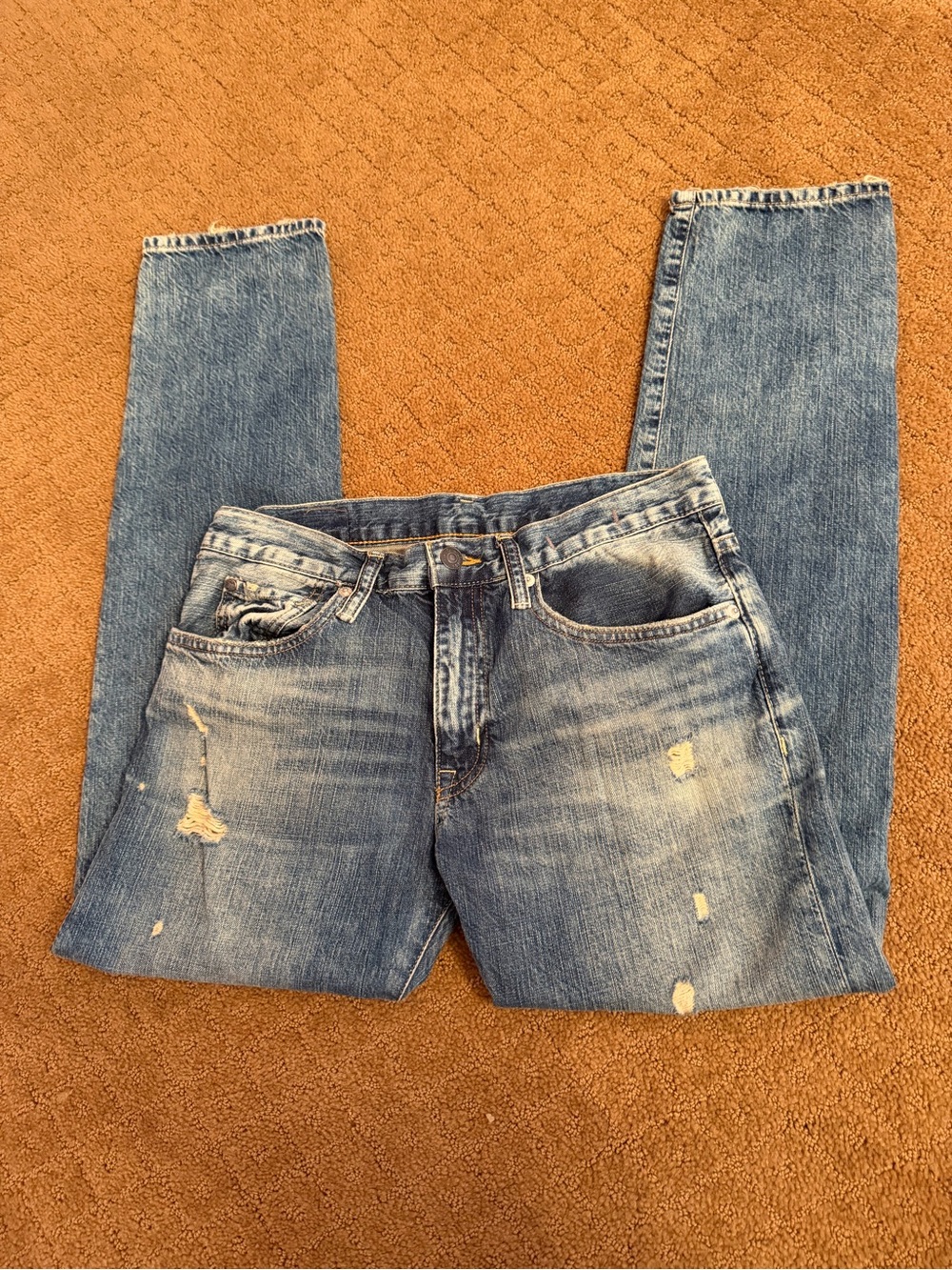 Ralph Lauren Denim & Supply Distressed medium wash boyfriend jeans